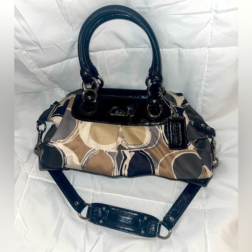 COACH Ashley Scarf Print Purse